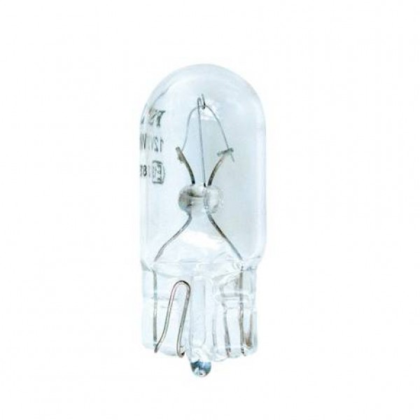 Lámpara wedge 12v 5w (t10) w2.1x9.5d. caja 10 uds.
